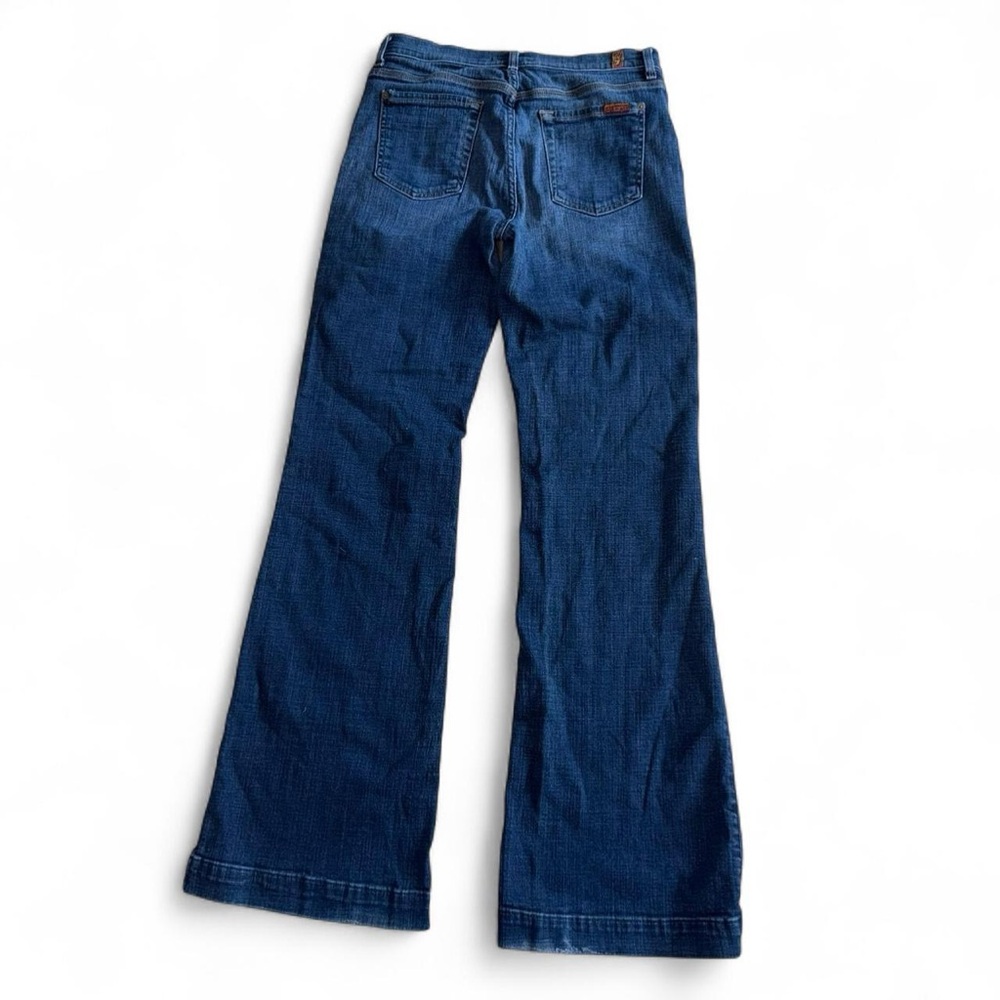 Y2K 7 For All ManKind Ginger Wide Leg Dark Wash Flare Jeans